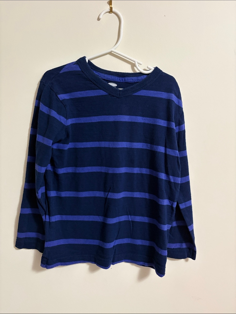Old Navy Striped V‑Neck Long Sleeve Tee